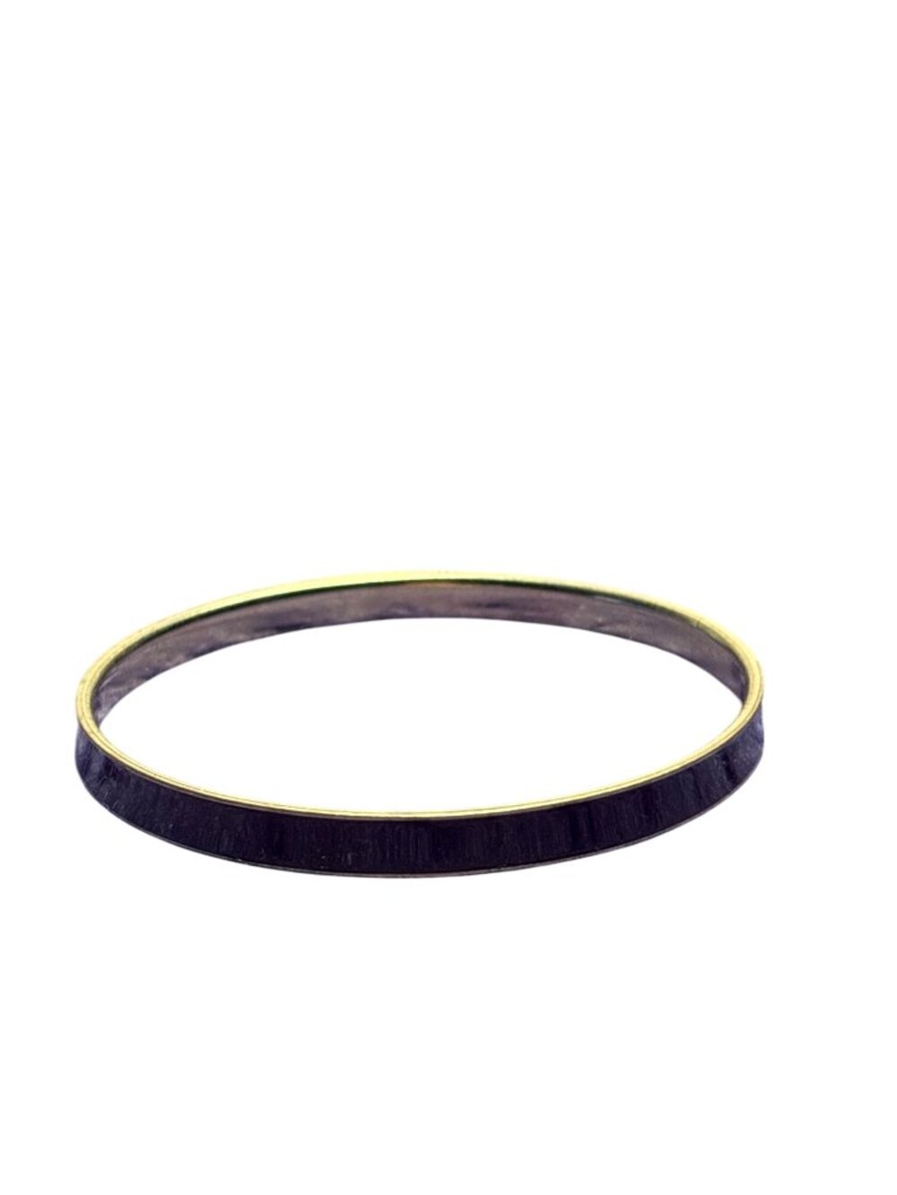 Burgundy Enamel Goldtone Bangle Bracelet 8.25 inches